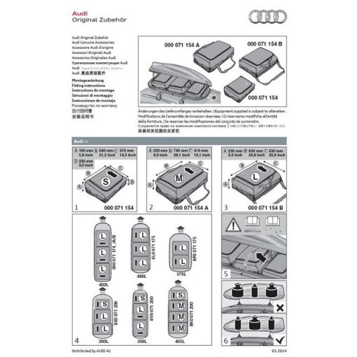AUDI tetőbox táska M
