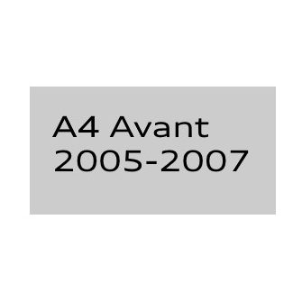 A4 Avant 2005-2007